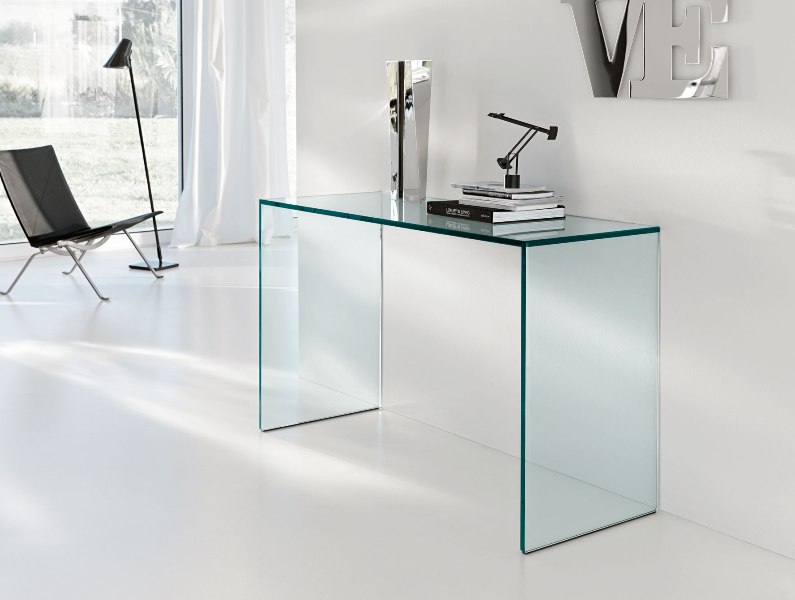 Mesa cristal transparente decoración (2)