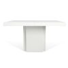 Mesa de comedor de diseño cuadrada acabado blanco puro 5
