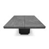 Mesa de comedor de diseño cuadrada acabado negro y cemento 5