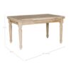 Mesa de comedor extensible FLORENCIA madera de roble provenzal