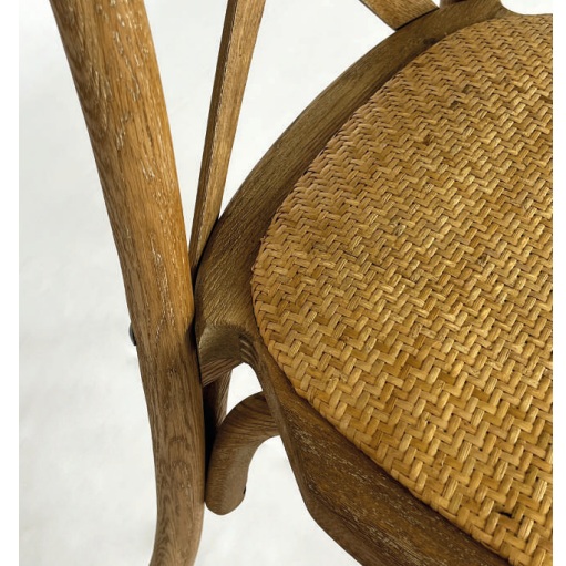 Silla clásica y vintage Brig estilo Thonet crucetas en madera de roble