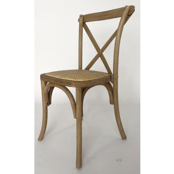 Silla clásica y vintage Brig estilo Thonet crucetas en madera de roble