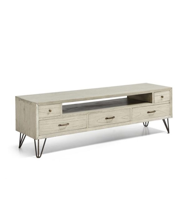 309104 MUEBLE DE TELEVISIÓN MURIA 150 madera colonial hecho a mano