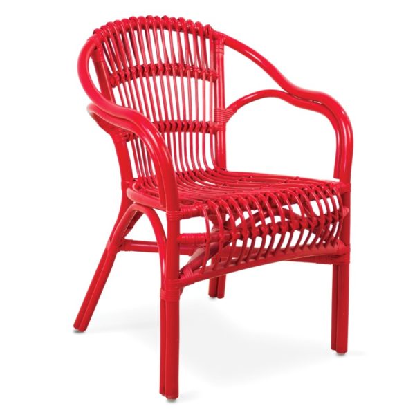 905080 SILLÓN apilable PEÑISCOLA rattán rojo