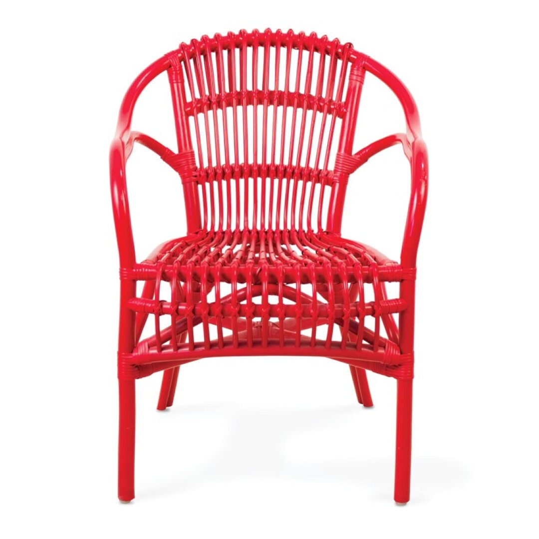 905080 SILLÓN apilable PEÑISCOLA rattán rojo - Imagen 4