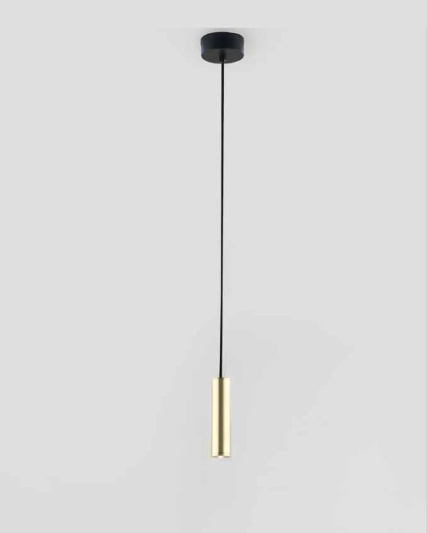 C1194 Lámpara de techo colgante diseño tubo MARU 18 oro mate
