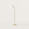 P1156 Lámpara de pie de diseño ENDO oro y esfera de cristal