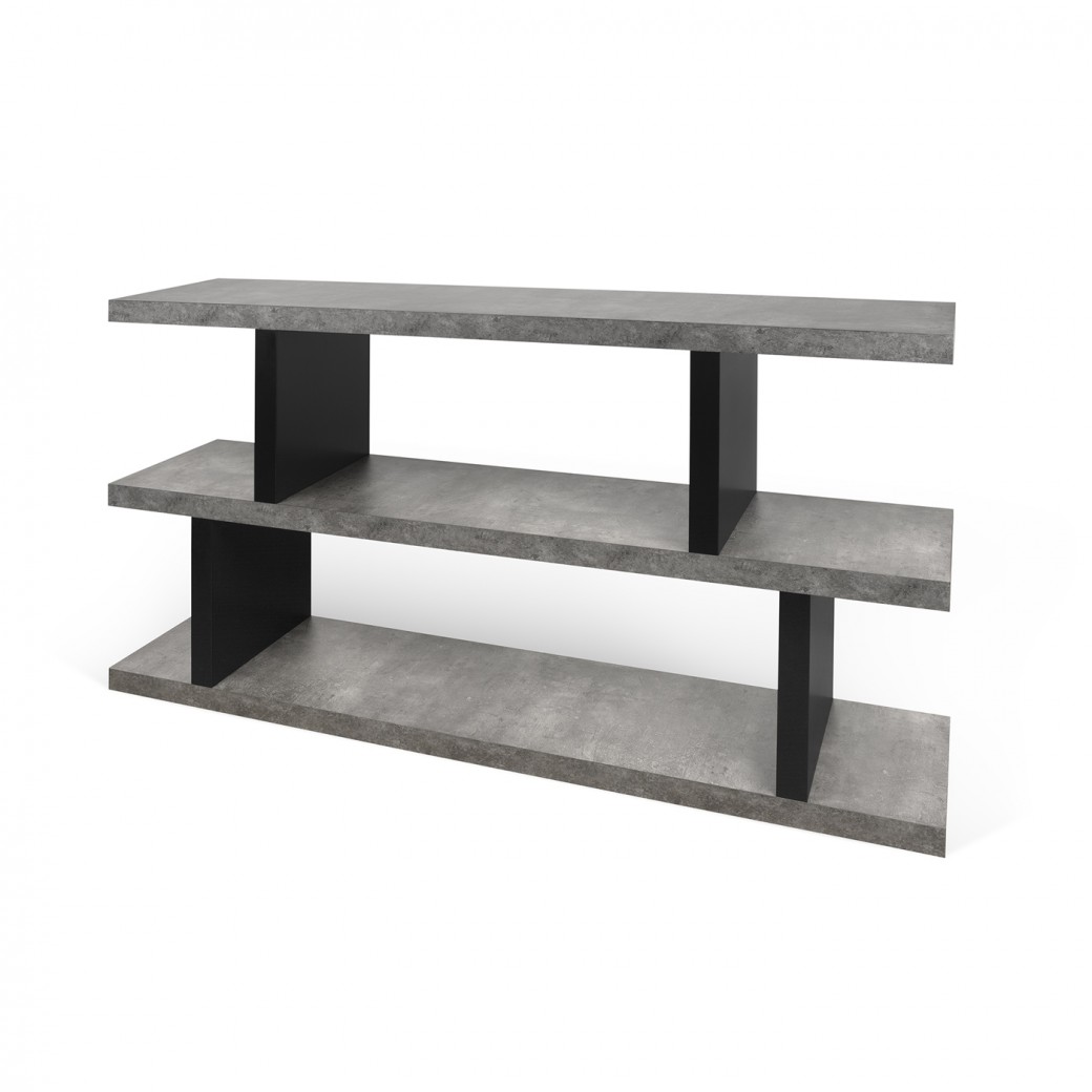 Librería de diseño minimalista cemento y negro 2