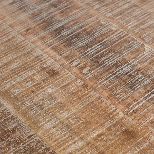 Mesa comedor Ceutí redonda madera maciza natural 150x150x76 Denzzo