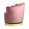 25751 Sillón giratorio estilo Art Decó JUSSEY terciopelo rosa - Imagen 2