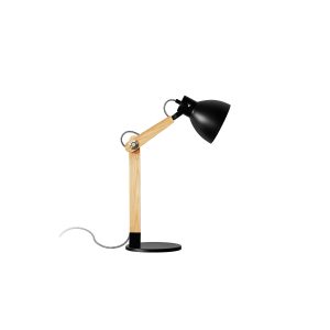 Lámpara de escritorio DAPHNE madera y metal negro