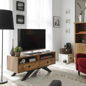 Mueble TV sierra negro roble 180 cm 
