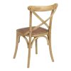 52665 Silla de diseño vintage inspiración Thonet madera de olmo con desgastes y ratán