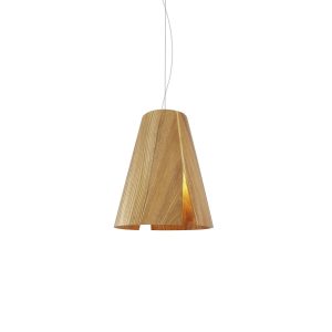 ABEDUL Lámpara de techo de diseño moderno pantalla madera color natural