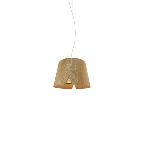 NANDINA Lámpara de techo de diseño moderno pantalla madera color natural