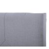 189066 Cabecero de cama tapizado lino 160x140 gris