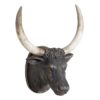 104481 Adorno de pared cabeza de animal BUEY 59 en poliresina negro - Imagen 2