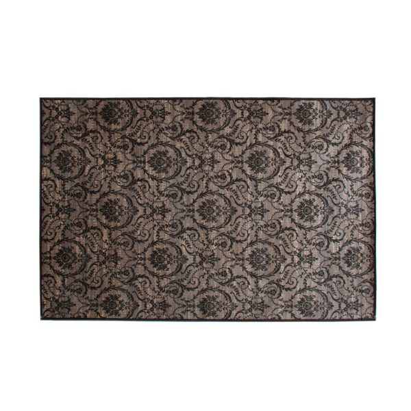 23492 Alfombra ABIGAIL 200x300 chenilla negro y oro