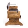 47013780 Banco de diseño industrial 150 madera y capitoné polipiel marrón - Imagen 2