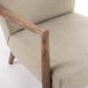 47014543 Butaca de diseño nórdico madera roble oscuro y tela gris - Imagen 4