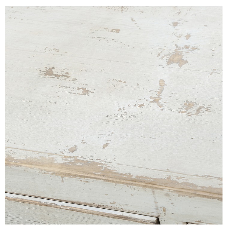 GC747 Consola de diseño rústico oriental 180 madera blanco desgastado - Imagen 3