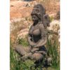 94487 Escultura decoración étnica hindú DEWI SRI 105 fibra de cemento gris - Imagen 4