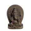 94485 Escultura decoración étnica hindú GANESHA 70 fibra de cemento gris - Imagen 4