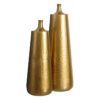 105656 Jarrón de aluminio 27x77 color oro envejecido - Imagen 3