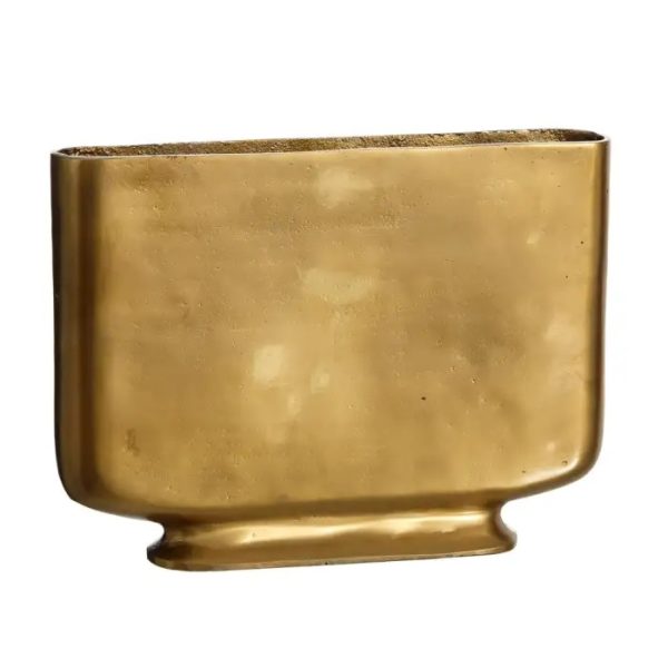 105660 Jarrón de aluminio 40x29 color oro envejecido