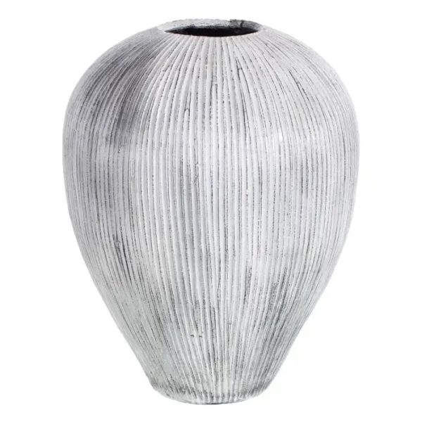 107086 Jarrón fibra de cemento 60x80 blanco
