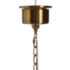 104045 Lámpara de techo de diseño vintage cadena metal oro y tulipa cristal champán - Imagen 4