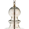 104045 Lámpara de techo de diseño vintage cadena metal oro y tulipa cristal champán - Imagen 5