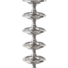 107842 Lámpara de pie de diseño moderno metal plata y tulipa cilíndrica - Imagen 4