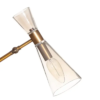 108801 Lámpara de pie de diseño vintage metal oro y tulipa cristal - Imagen 4