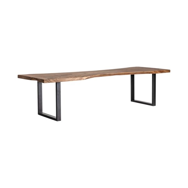 26267 Mesa de comedor TRAP 300 hierro y madera forma irregular