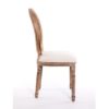 47012386 Silla de diseño clásico madera pátina blanca, asiento beige y respaldo ratán - Imagen 6