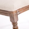 47012386 Silla de diseño clásico madera pátina blanca, asiento beige y respaldo ratán - Imagen 4