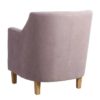 101307 Sillón butaca de diseño nórdico tela rosa y patas madera natural - Imagen 3