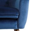 105584 Sillón estilo nórdico tela azul y patas altas de madera - Imagen 2