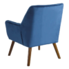 105584 Sillón estilo nórdico tela azul y patas altas de madera - Imagen 4