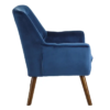 105584 Sillón estilo nórdico tela azul y patas altas de madera - Imagen 5
