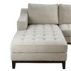 101260 Sofá chaise longue de diseño nórdico 310 con asiento tapizado en capitoné beige - Imagen 5