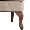 101258 Sofá de diseño clásico 170 lino y algodón con patas de madera torneada - Imagen 5