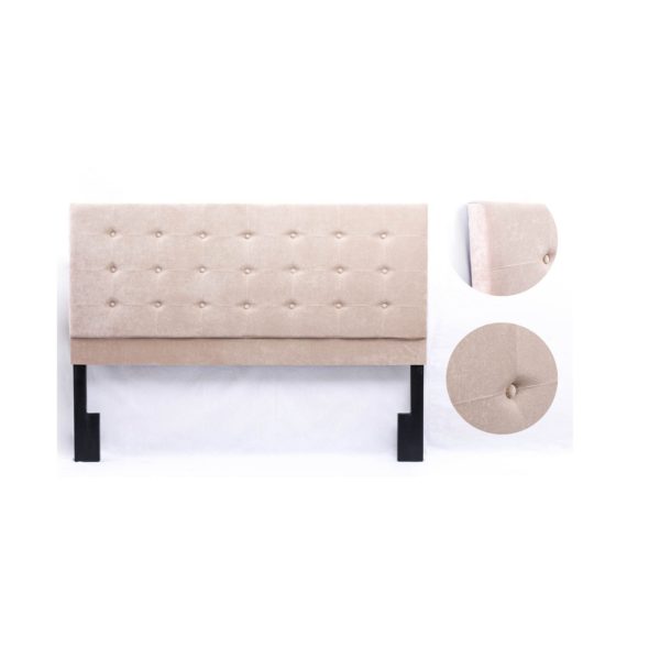 189044 Cabecero de cama tapizado capitoné 160x117 beige