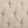 101407 Cabecero de cama tapizado capitoné 172x140 color crema - Imagen 7