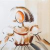 107816 Set de cuatro cuadros PINTURA MENINA 40x40 marrón - Imagen 9