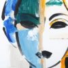 107819 Set de dos cuadros PINTURA ROSTRO 60x80 multicolor - Imagen 6