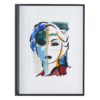 107819 Set de dos cuadros PINTURA ROSTRO 60x80 multicolor - Imagen 3