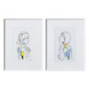 121371 Set de dos cuadros PINTURA MUJER 63x83 blanco y negro - Imagen 2