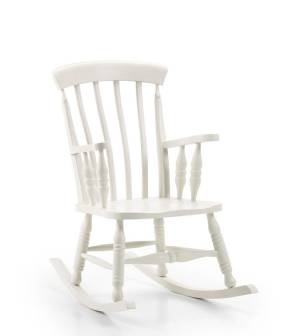 148051S Mecedora o sillón balancín NEW WHITE 100 caoba hecha a mano